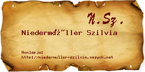 Niedermüller Szilvia névjegykártya