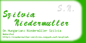 szilvia niedermuller business card